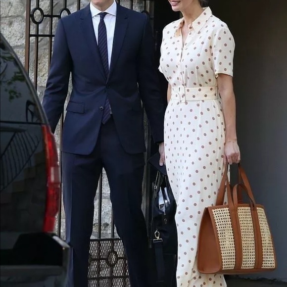 New Zara SS19 Long Polka Dot Dress Maxi Long Belt - Picture 5 of 5